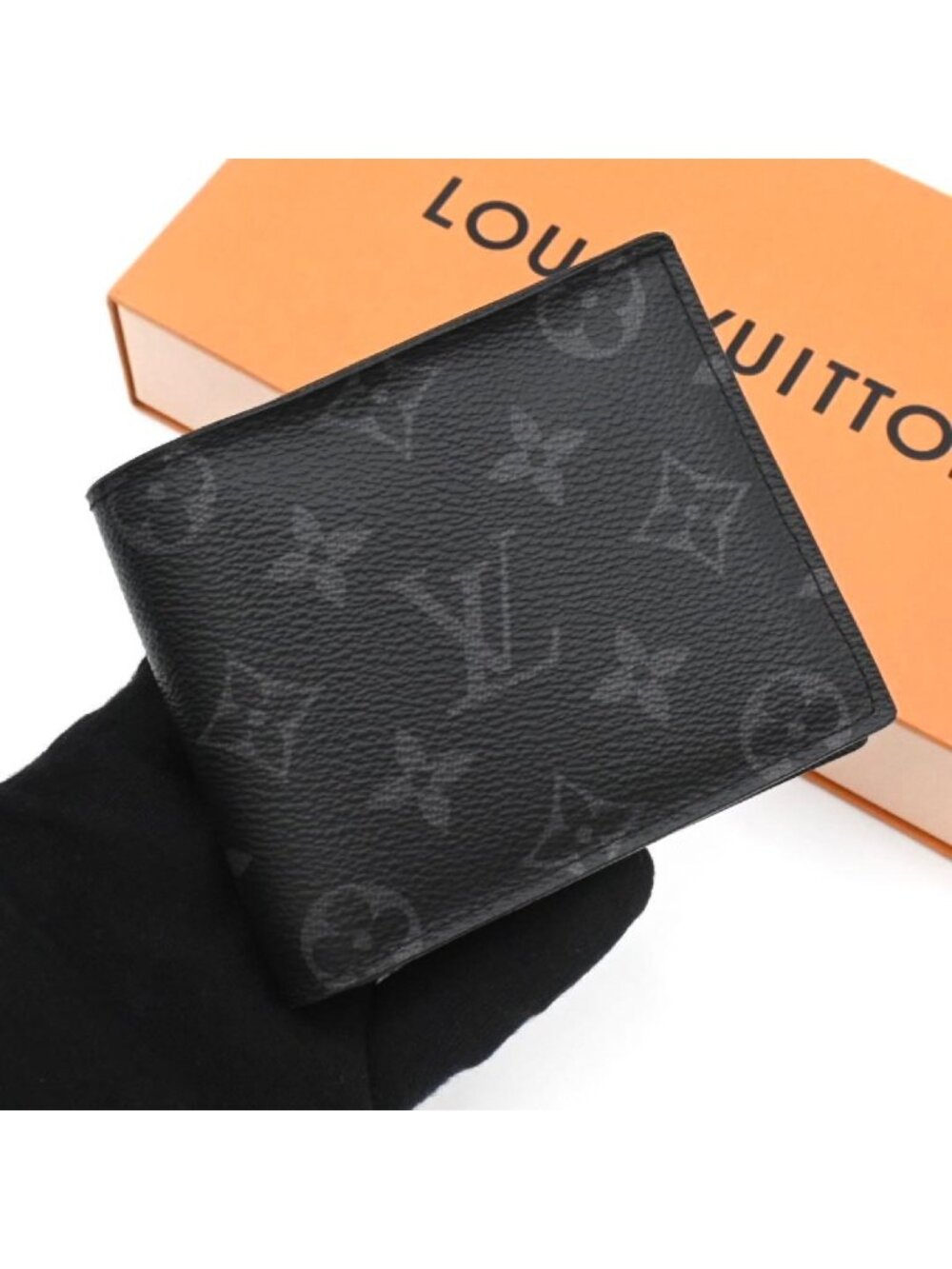 Louis Vuitton Eclipse Portefeuille Marco Bifold Wallet Black